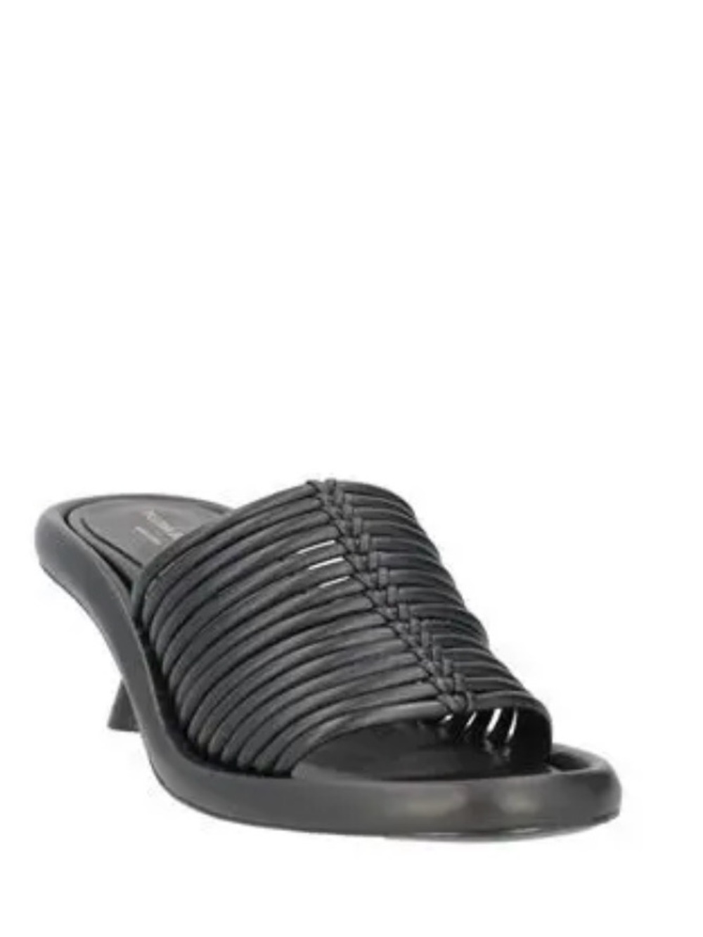 Paloma Barcelo Black the Opal Leather Slide Sandals - 40/10